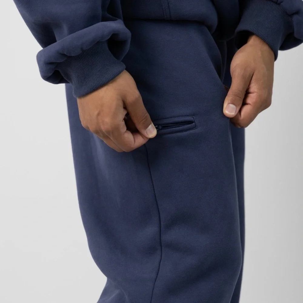 Navy Blue Straight Leg Women's Pants - Picture 2 of 3